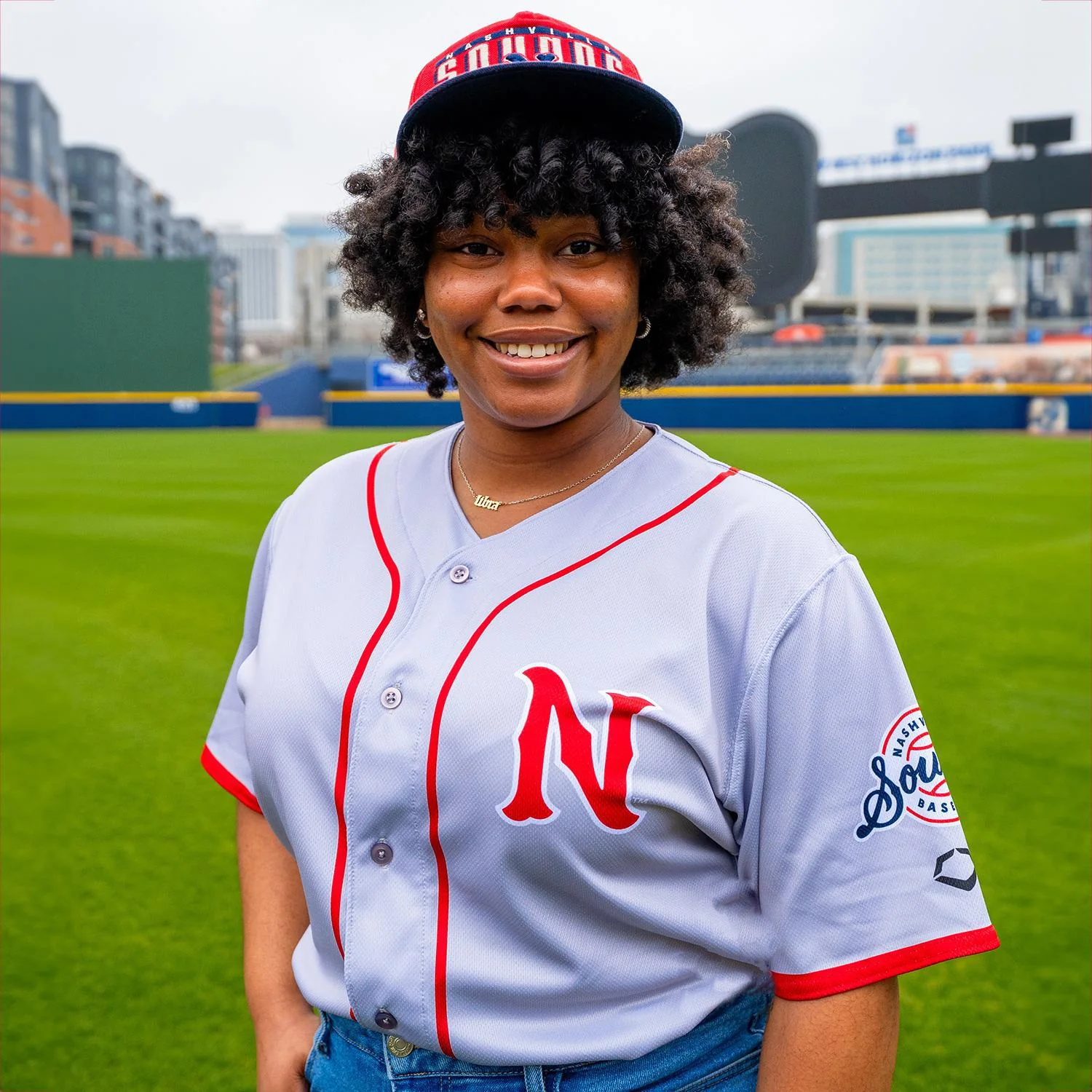 Nashville Sounds EvoShield Adult Road Grey Authentic Jersey - Image 4