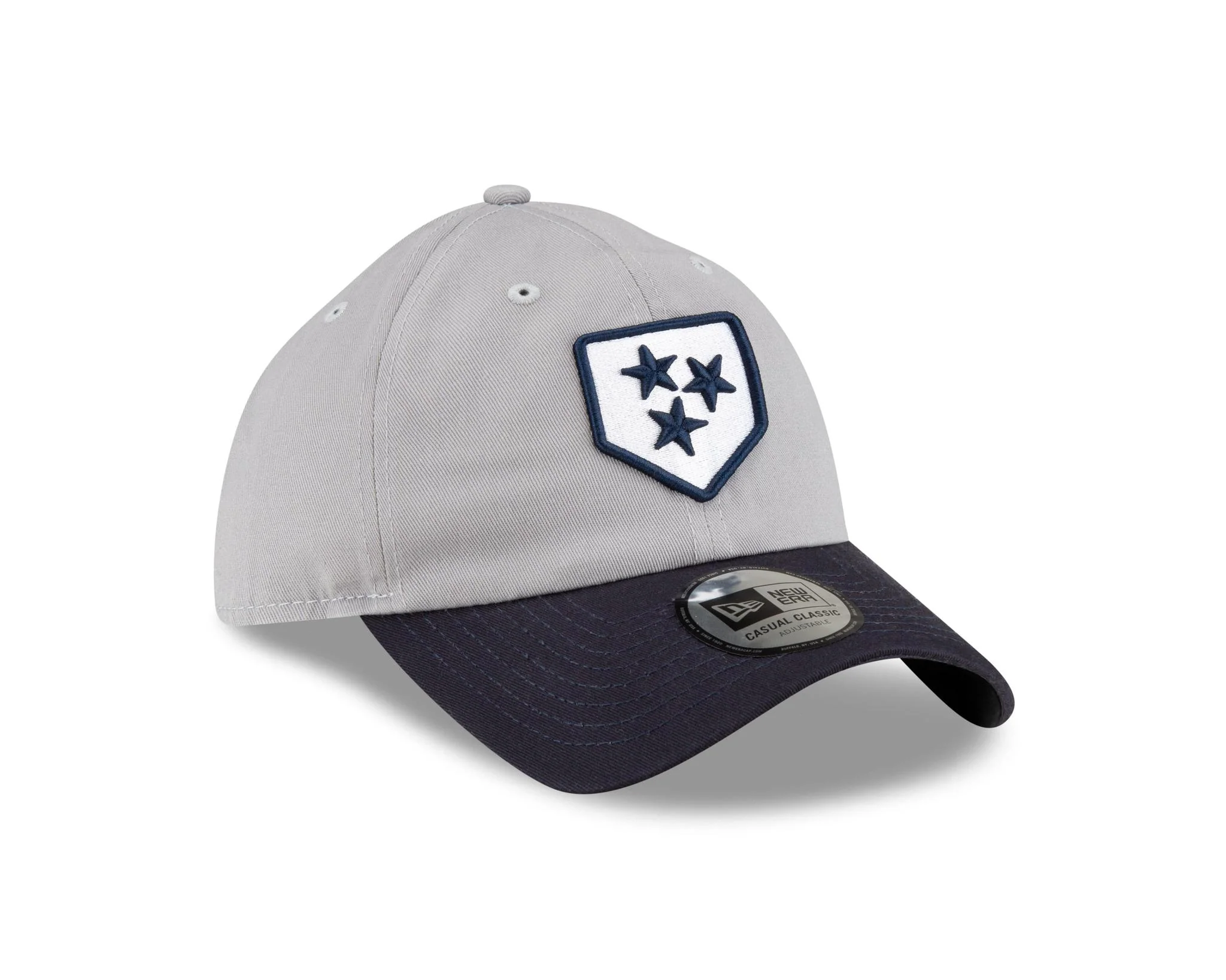 Nashville Sounds New Era Jr Grey & Navy Casual Classic Plate Logo Hat - Image 3